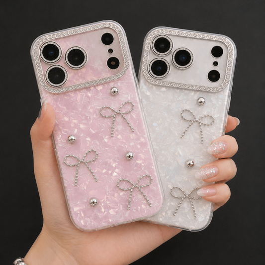 iPhone 17 Pro Luxury Glitter Bow Case