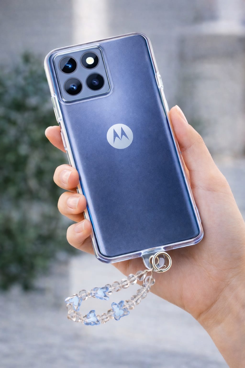 Motorola Edge 60 Pro 5G Clear Transparent Protective Case with Charm