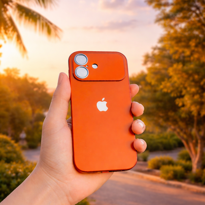iPhone 17  Premium Orange Metallic Case