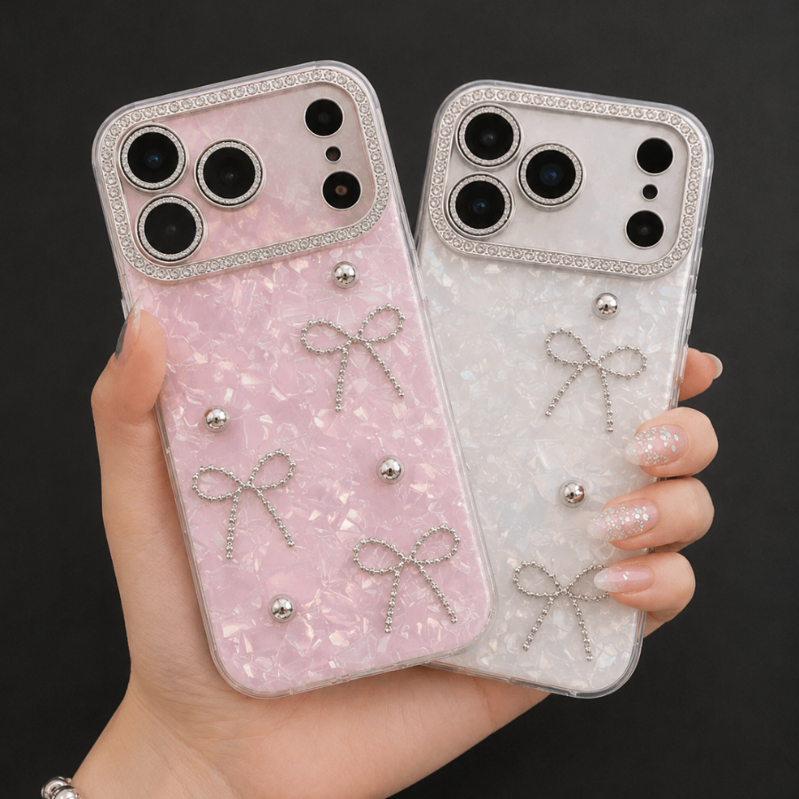 iPhone 17 Pro Luxury Glitter Bow Case