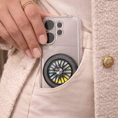 Vivo V60 Transparent Case With Rotating Wheel