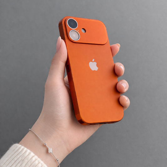 iPhone 17  Premium Orange Metallic Case