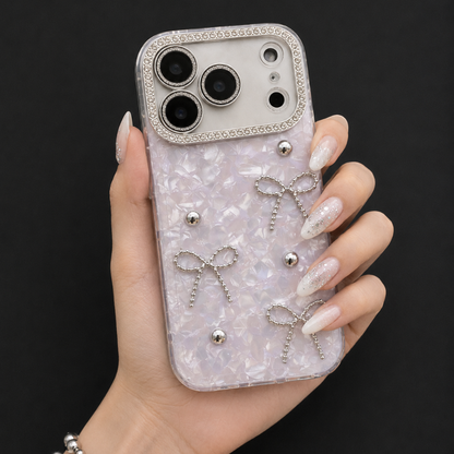 iPhone 17 Pro Luxury Glitter Bow Case