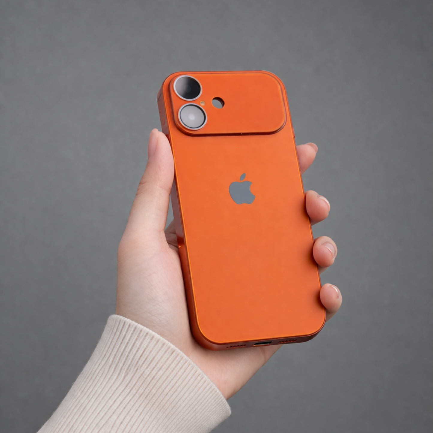 iPhone 17  Premium Orange Metallic Case