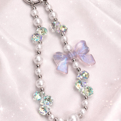 iPhone 16 Pro Galaxy Glitter Holder Case With Charm