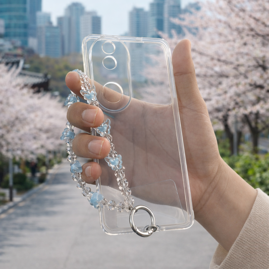 Vivo V50 Transparent Case with charm