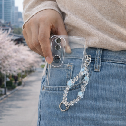 Vivo V50 Transparent Case with charm