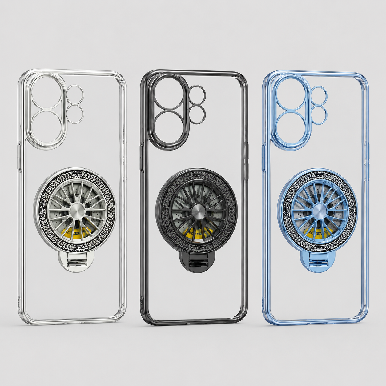 Vivo V60 Crystal Clear Wheel Case