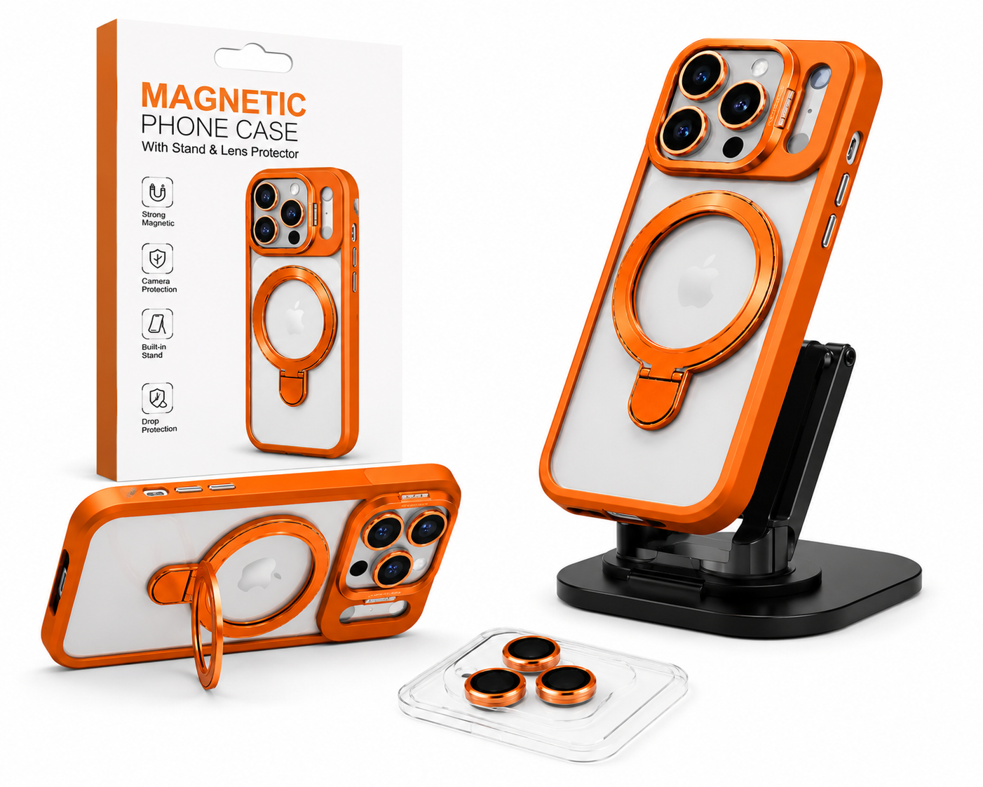 iPhone 17 Pro Ring Stand Protective Case