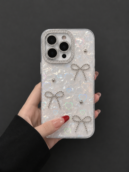 iPhone 16 Pro Luxury Glitter Bow Case