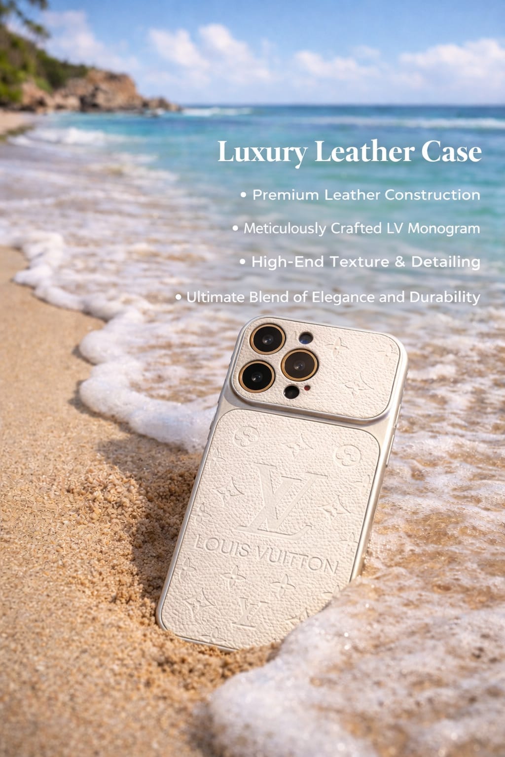 iPhone 16 Pro LV luxury Leather Case