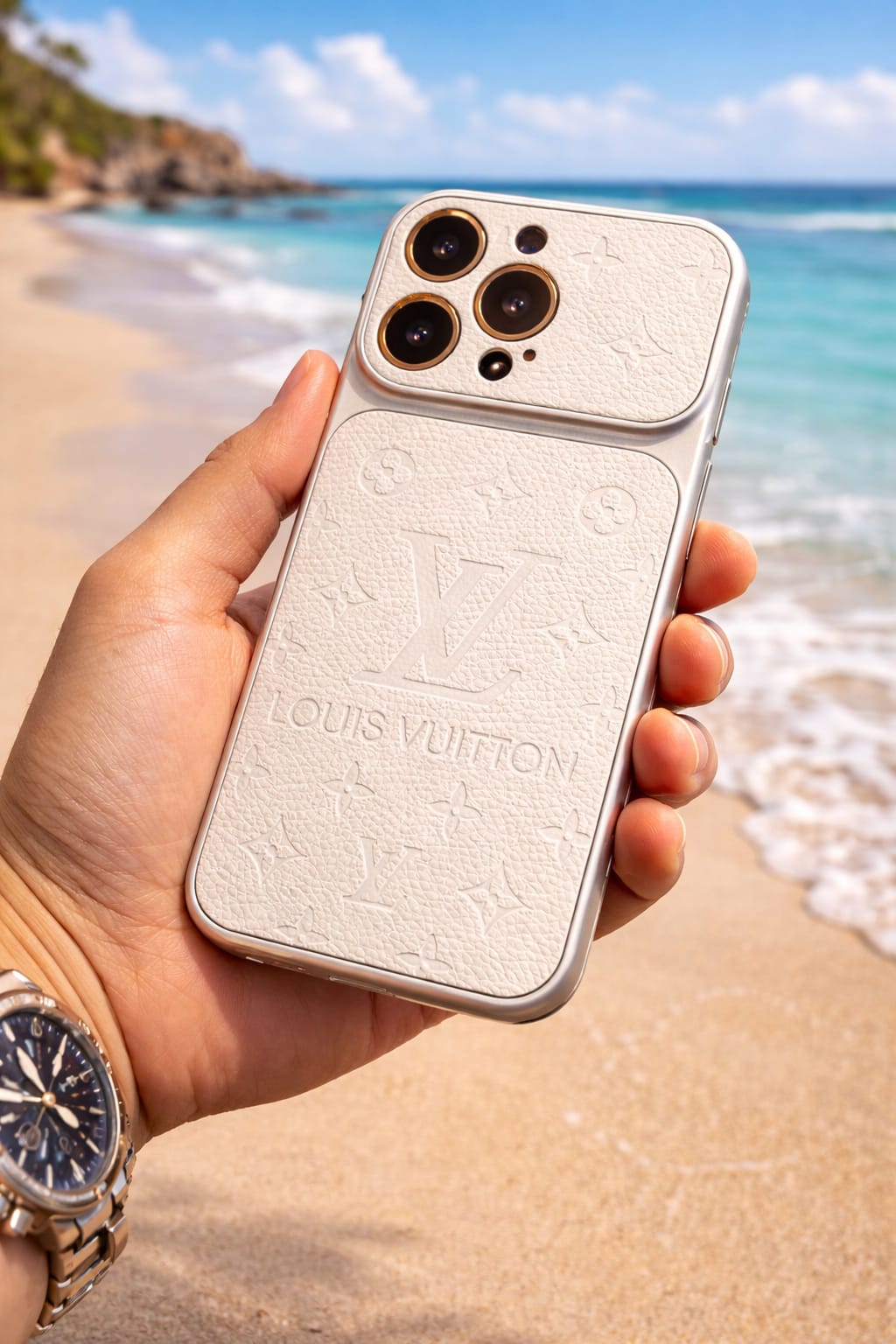 iPhone 16 Pro LV luxury Leather Case