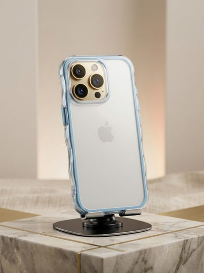 iPhone 16 Pro Transparent Blue Frame Protective Case