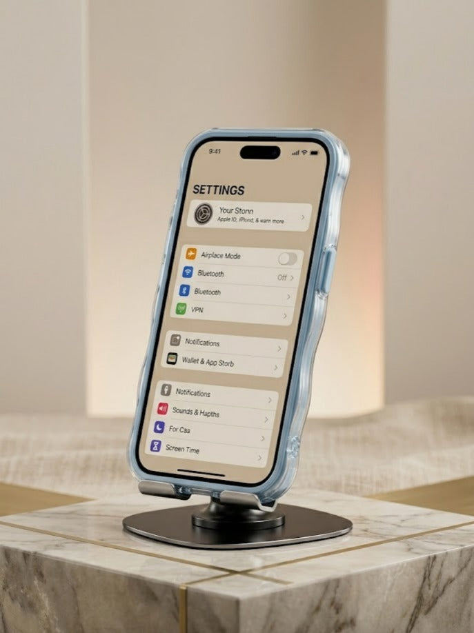 iPhone 16 Pro Transparent Blue Frame Protective Case