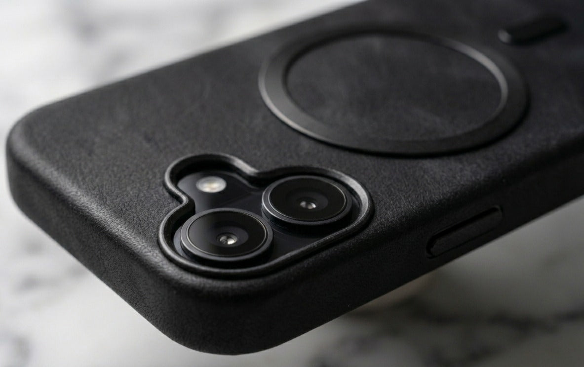 iPhone 16 Matte Leather MagSafe Case