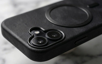 iPhone 16 Matte Leather MagSafe Case