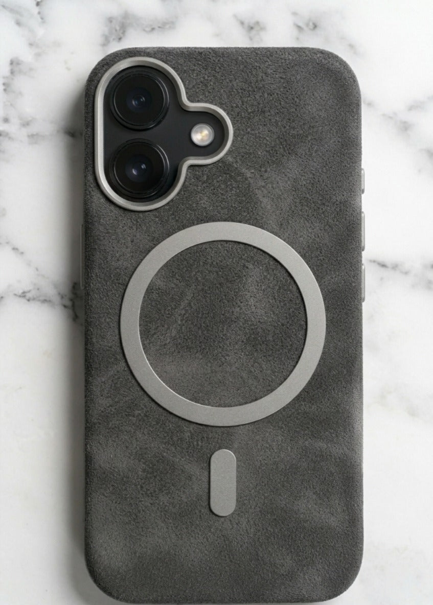iPhone 16 Matte Leather MagSafe Case