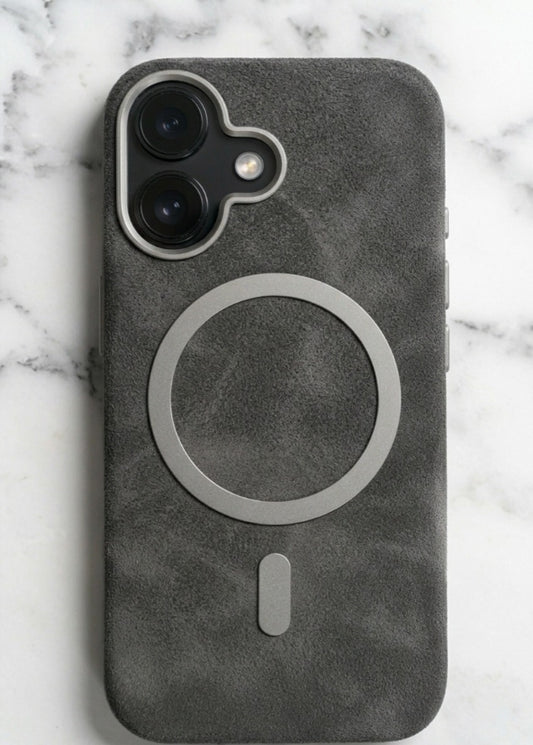 iPhone 16 Matte Leather MagSafe Case