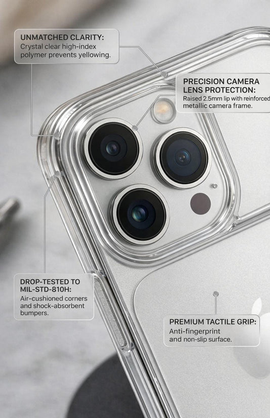 iPhone 16 Pro Transparent Shockproof Case