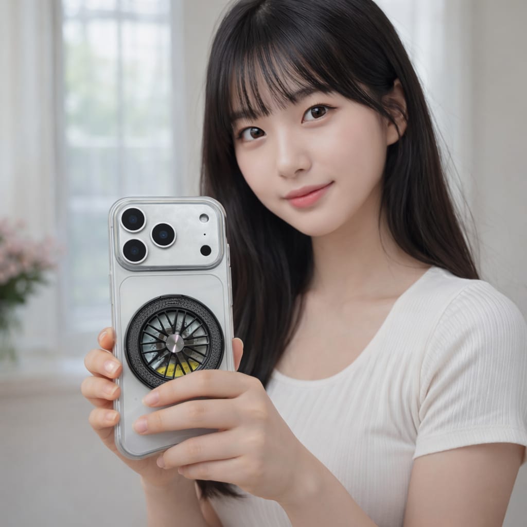 iPhone 17 Pro Clear Case with Rotating Wheel