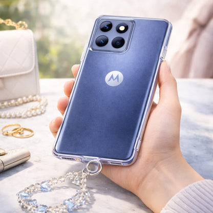 Motorola Edge 60 Pro 5G Clear Transparent Protective Case with Charm