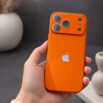 iPhone 17 Pro Premium Orange Metallic Case