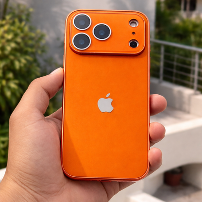 iPhone 17 Pro Premium Orange Metallic Case